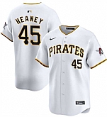 Men's Pittsburgh Pirates #45 Andrew Heaney White 2025 Home Limited Stitched Jersey Dzhi,baseball caps,new era cap wholesale,wholesale hats